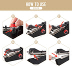 PREMIUM Portable Mini Electric Sewing Machine - Cordless Handheld for Quick Fabric Repairs & DIY Crafts, Ideal for Beginners