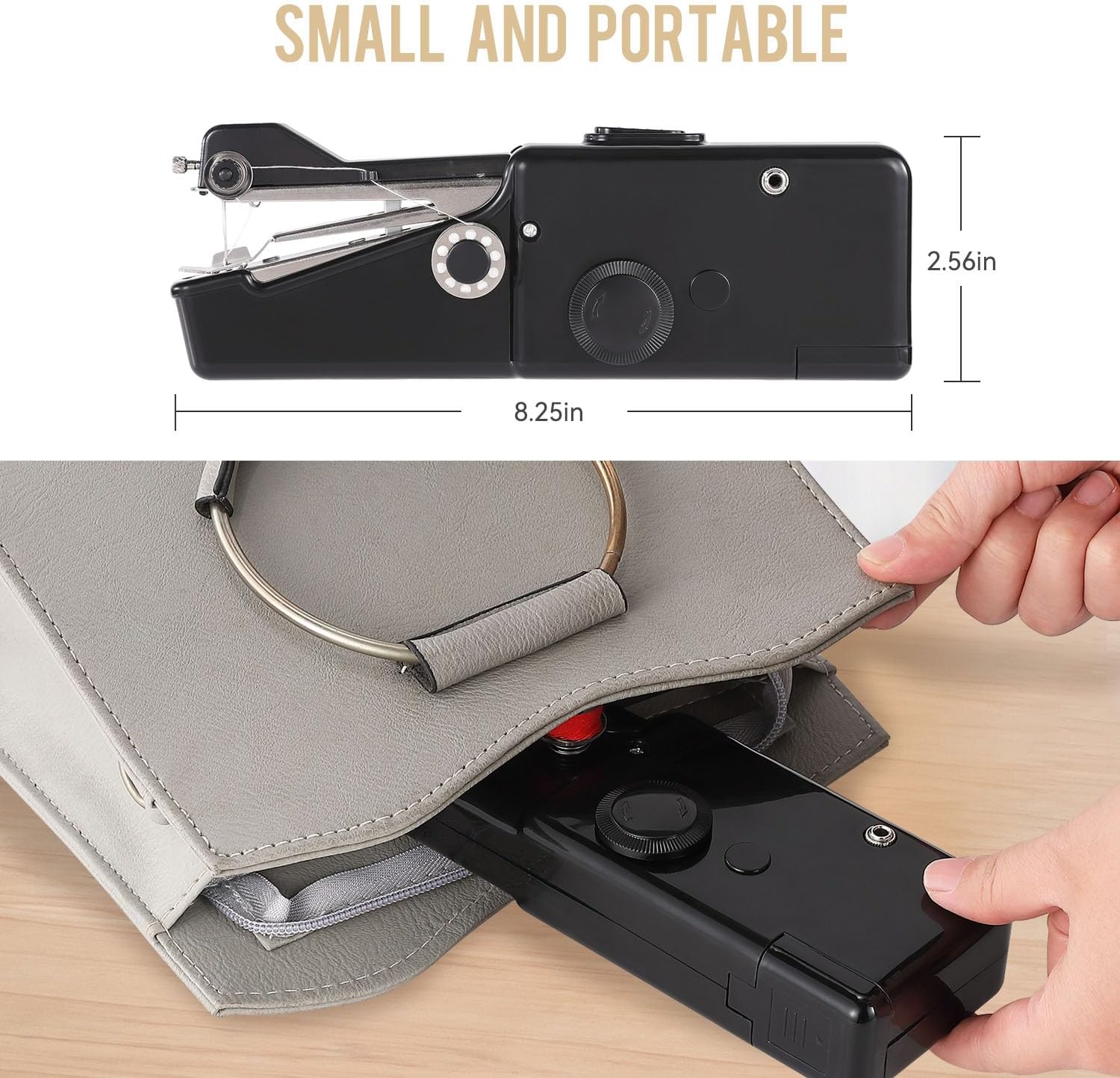 PREMIUM Portable Mini Electric Sewing Machine - Cordless Handheld for Quick Fabric Repairs & DIY Crafts, Ideal for Beginners