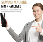PREMIUM Portable Mini Electric Sewing Machine - Cordless Handheld for Quick Fabric Repairs & DIY Crafts, Ideal for Beginners