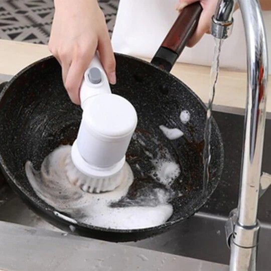 ScrubWhirl™ – 5-in-1 Spin Brush | For Tiles, Corners & More | Daily Cleaning